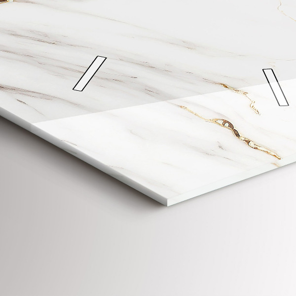 Vertikální skleněné hodiny Dekorativní mramor