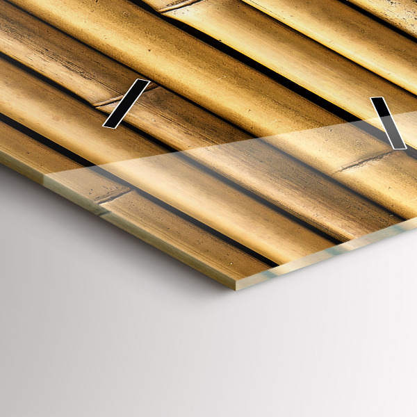 Vertikální skleněné hodiny Bambusové tyče