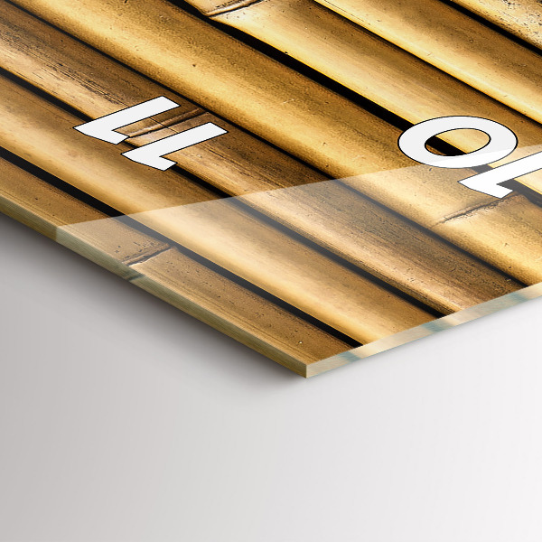 Vertikální skleněné hodiny Bambusové tyče