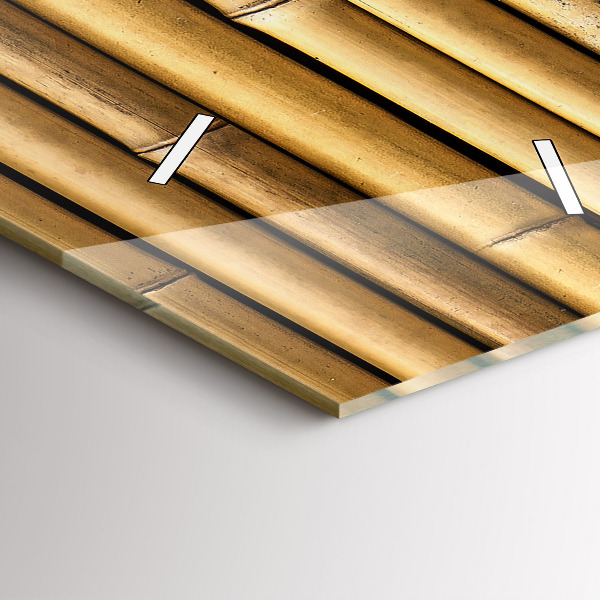 Vertikální skleněné hodiny Bambusové tyče