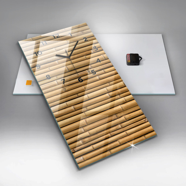 Vertikální skleněné hodiny Bambusové tyče