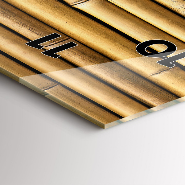 Vertikální skleněné hodiny Bambusové tyče