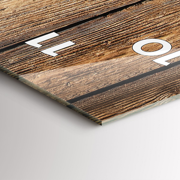 Vertikální skleněné hodiny Dřevěná prkna