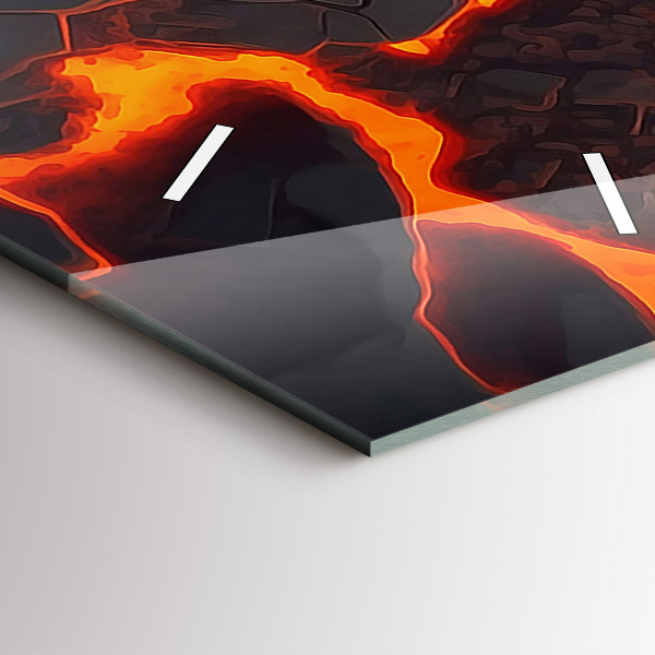 Vertikální skleněné hodiny Lávová sopka