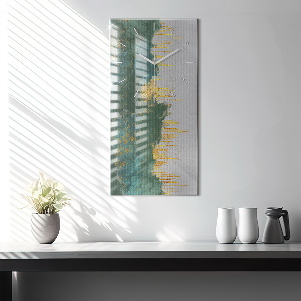 Vertikální skleněné hodiny Dekorativní vzor