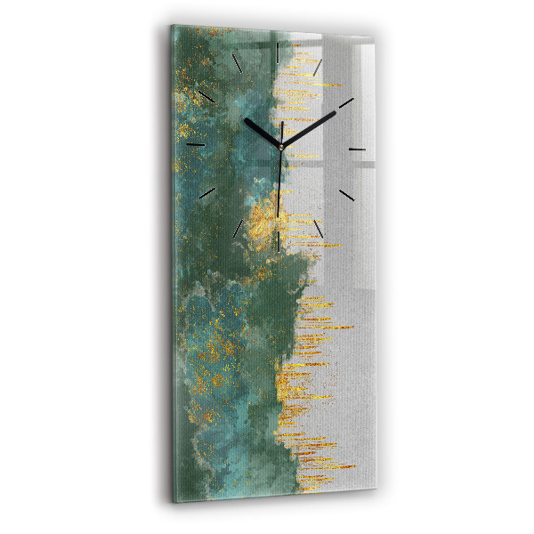 Vertikální skleněné hodiny Dekorativní vzor