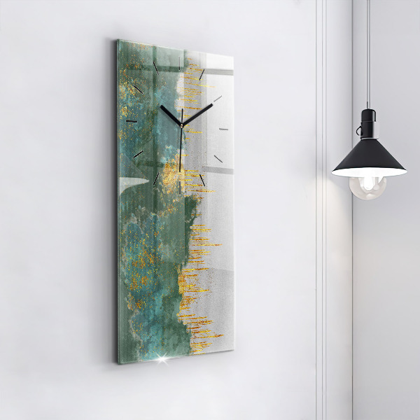 Vertikální skleněné hodiny Dekorativní vzor