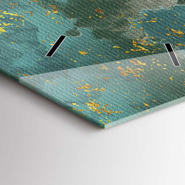 Vertikální skleněné hodiny Dekorativní vzor