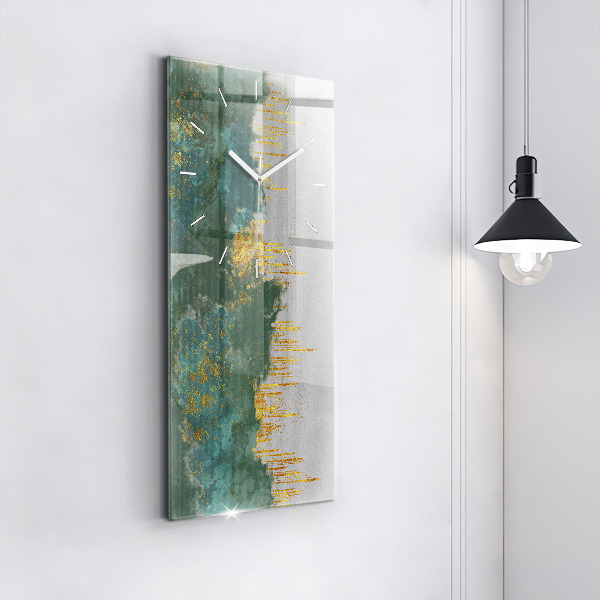 Vertikální skleněné hodiny Dekorativní vzor