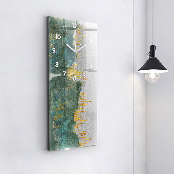 Vertikální skleněné hodiny Dekorativní vzor