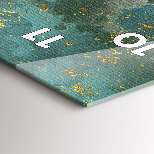 Vertikální skleněné hodiny Dekorativní vzor