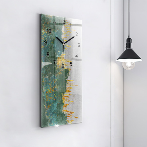 Vertikální skleněné hodiny Dekorativní vzor