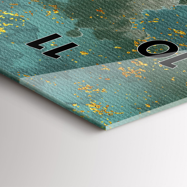 Vertikální skleněné hodiny Dekorativní vzor