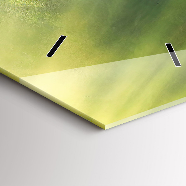 Vertikální skleněné hodiny Vodopád a skály