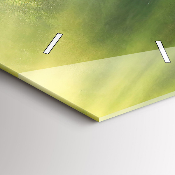 Vertikální skleněné hodiny Vodopád a skály