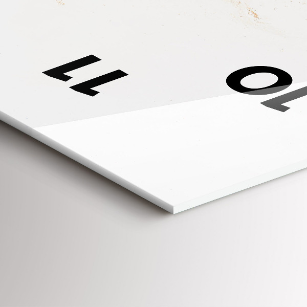 Vertikální skleněné hodiny Mramorový vzor