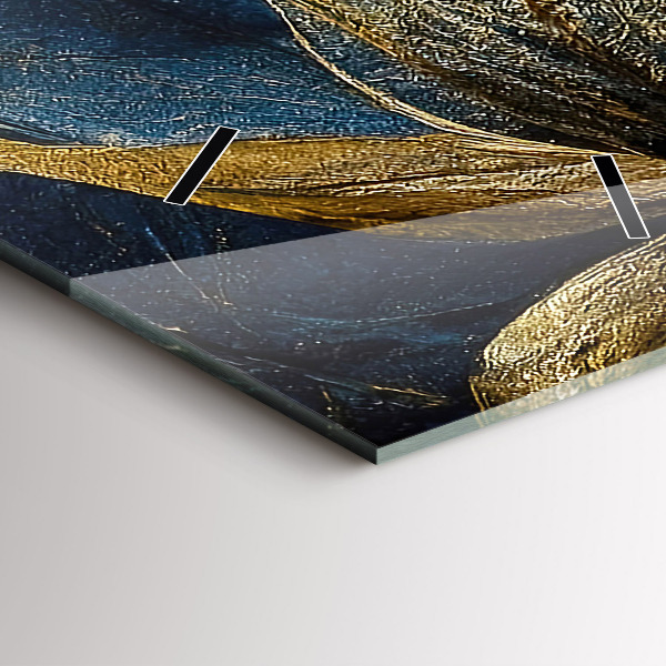 Vertikální skleněné hodiny Dekorativní květiny