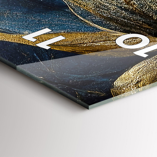 Vertikální skleněné hodiny Dekorativní květiny