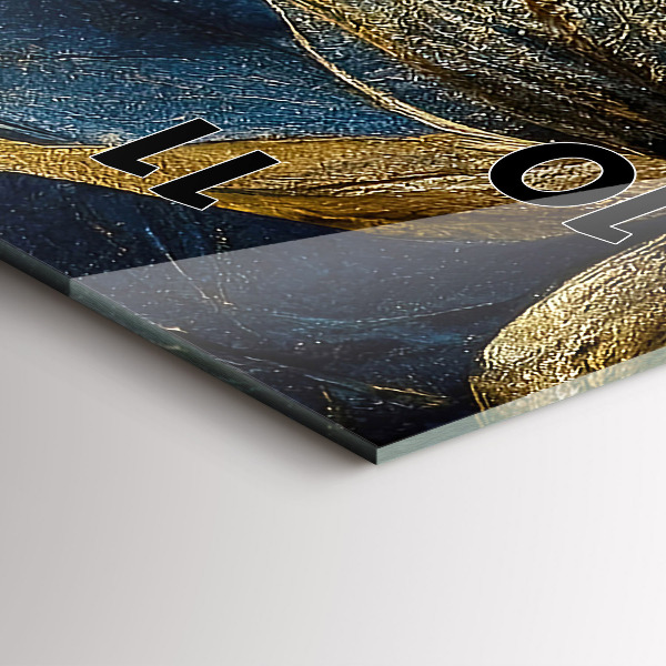 Vertikální skleněné hodiny Dekorativní květiny