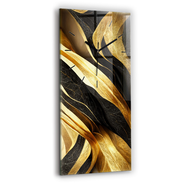 Vertikální skleněné hodiny Elegantní abstrakce