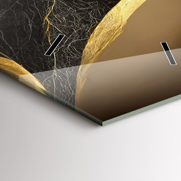 Vertikální skleněné hodiny Elegantní abstrakce