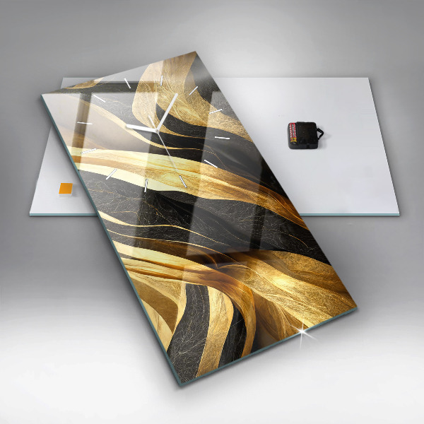 Vertikální skleněné hodiny Elegantní abstrakce