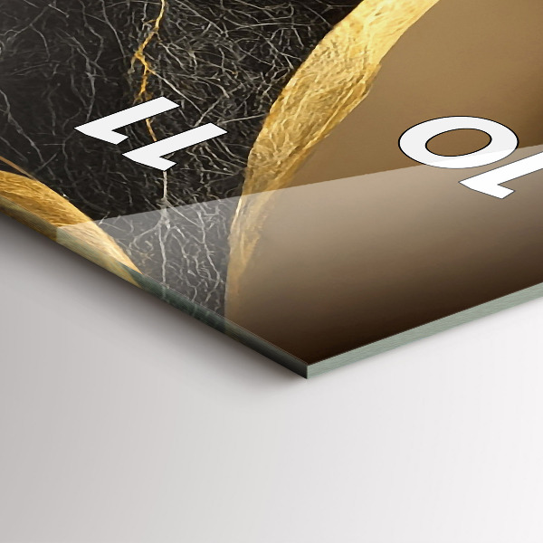 Vertikální skleněné hodiny Elegantní abstrakce