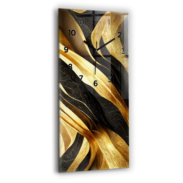 Vertikální skleněné hodiny Elegantní abstrakce