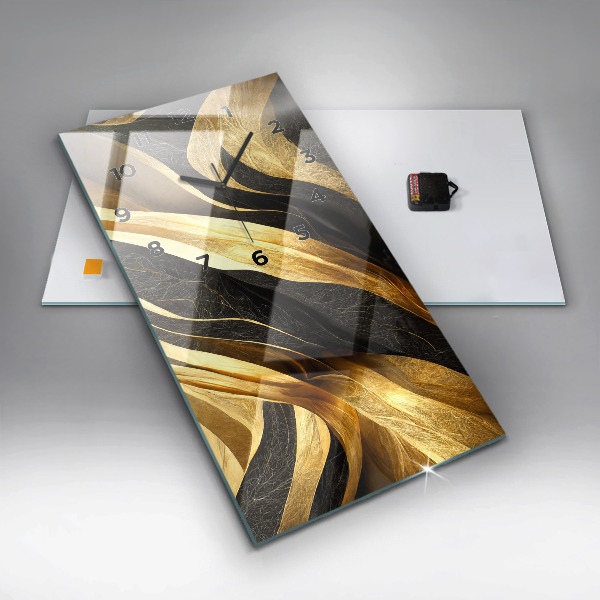 Vertikální skleněné hodiny Elegantní abstrakce