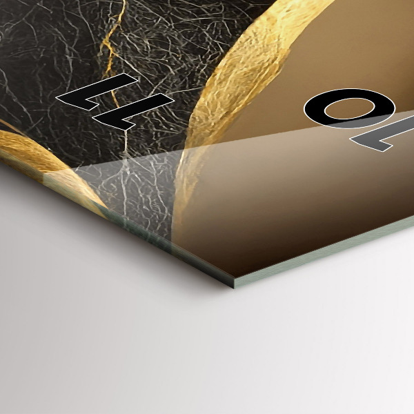 Vertikální skleněné hodiny Elegantní abstrakce