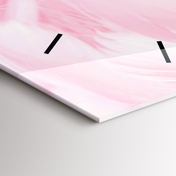 Vertikální skleněné hodiny Peří - abstraktní