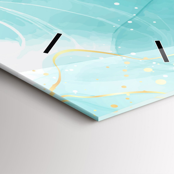 Vertikální skleněné hodiny Abstraktní mramor