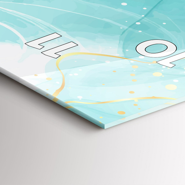 Vertikální skleněné hodiny Abstraktní mramor