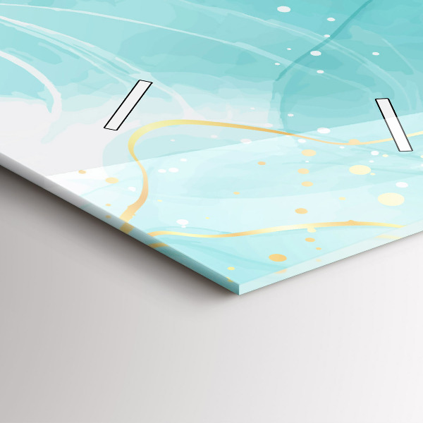 Vertikální skleněné hodiny Abstraktní mramor