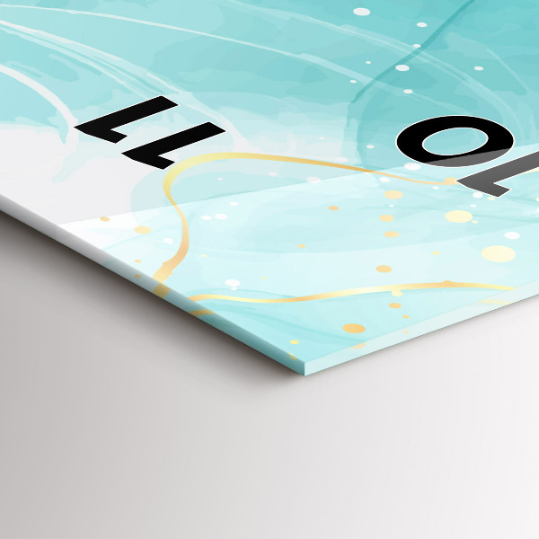 Vertikální skleněné hodiny Abstraktní mramor