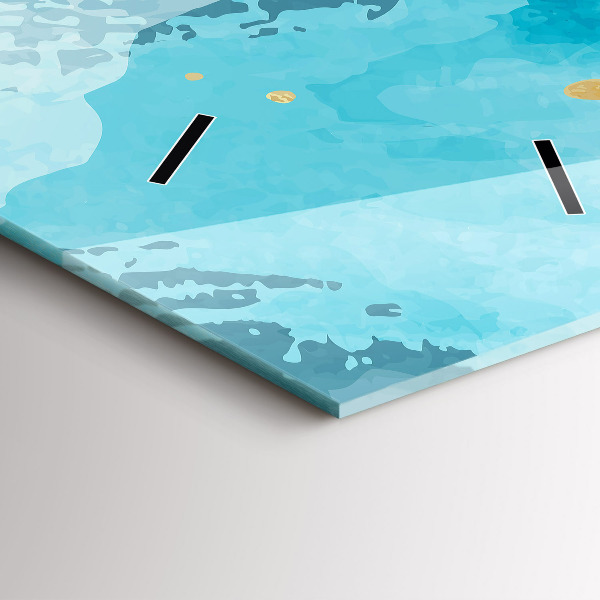 Vertikální skleněné hodiny Tahy štětcem