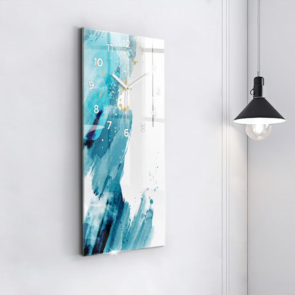 Vertikální skleněné hodiny Tahy štětcem