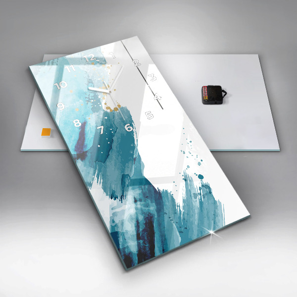 Vertikální skleněné hodiny Tahy štětcem