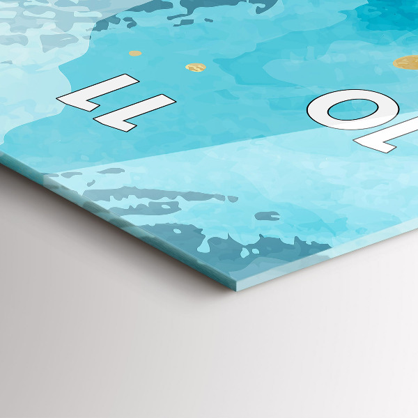 Vertikální skleněné hodiny Tahy štětcem