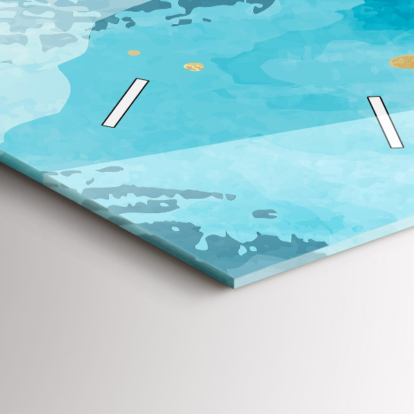 Vertikální skleněné hodiny Tahy štětcem