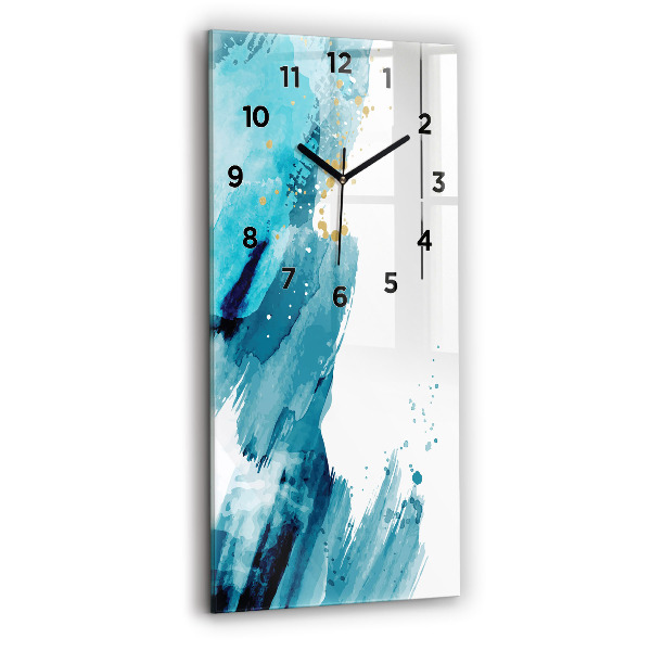 Vertikální skleněné hodiny Tahy štětcem