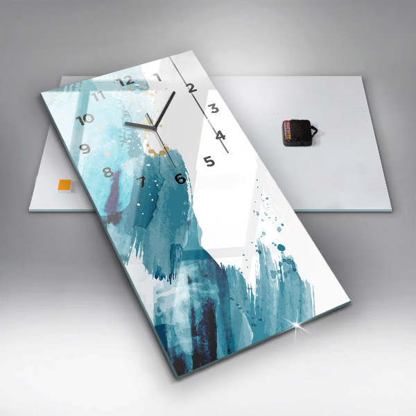 Vertikální skleněné hodiny Tahy štětcem