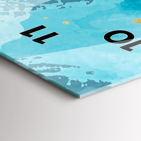 Vertikální skleněné hodiny Tahy štětcem