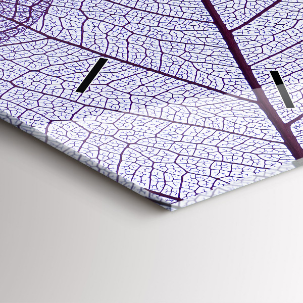 Vertikální skleněné hodiny Listy - příroda