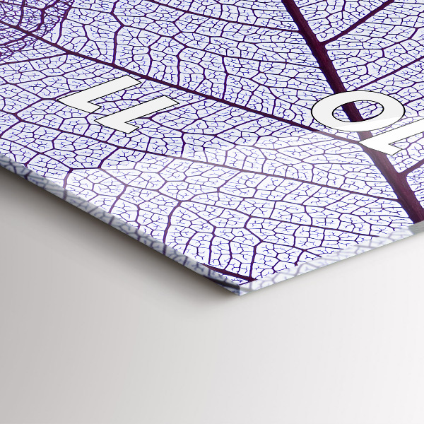 Vertikální skleněné hodiny Listy - příroda