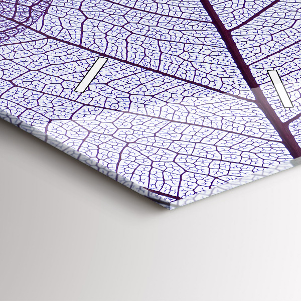 Vertikální skleněné hodiny Listy - příroda