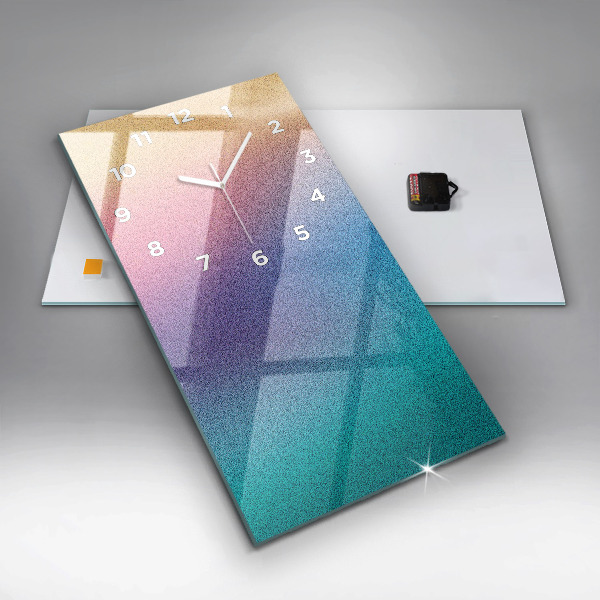 Vertikální skleněné hodiny Gradientní vzor