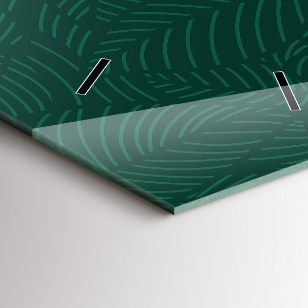 Vertikální skleněné hodiny Vzor listů