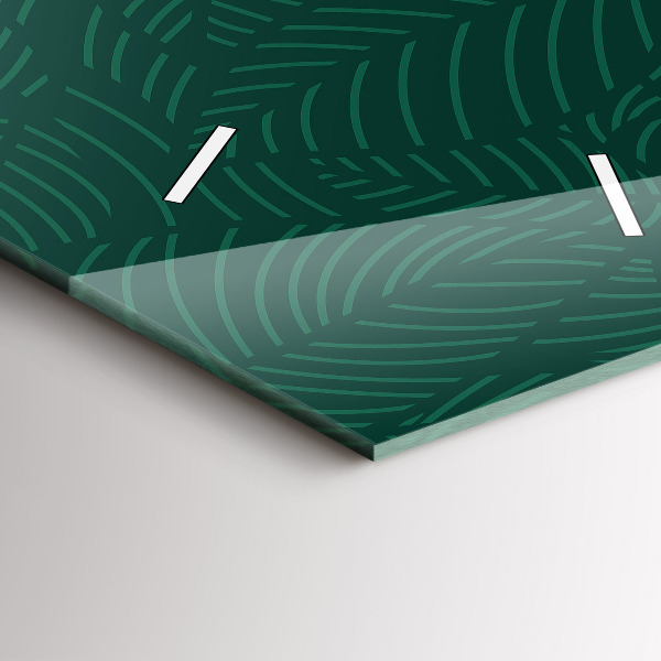 Vertikální skleněné hodiny Vzor listů