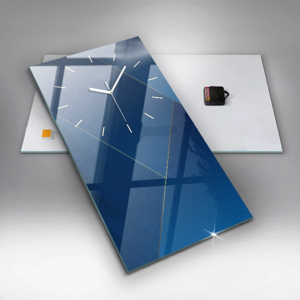 Vertikální skleněné hodiny Ornamentální abstrakce